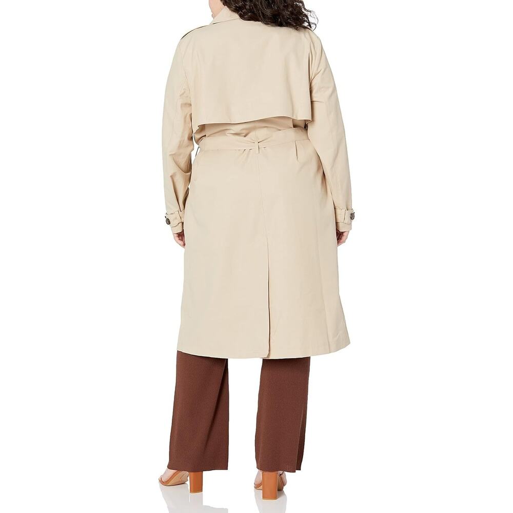 The Drop Women's Noa Trench Coat Beige (Hummus) Size LG Classic Double Breast - Picture 5 of 7